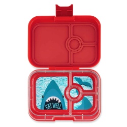 קופסת אוכל לילדים  יאמבוקס פנינו Wow Red מגש Shark