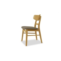 NETA | כסא עץ לפינת אוכל בעיצוב רטרו אלון טבעי