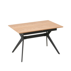 SOYA | שולחן אוכל מלבני קטן נפתח בעיצוב מודרני 80/120 ס״מ / אלון שחור