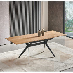 SOYA | שולחן אוכל מלבני קטן נפתח בעיצוב מודרני 80/120 ס״מ / אלון טבעי