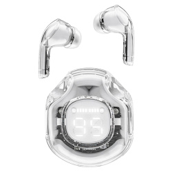 אוזניות t8 true wireless stereo earbuds crystal acefast לבן