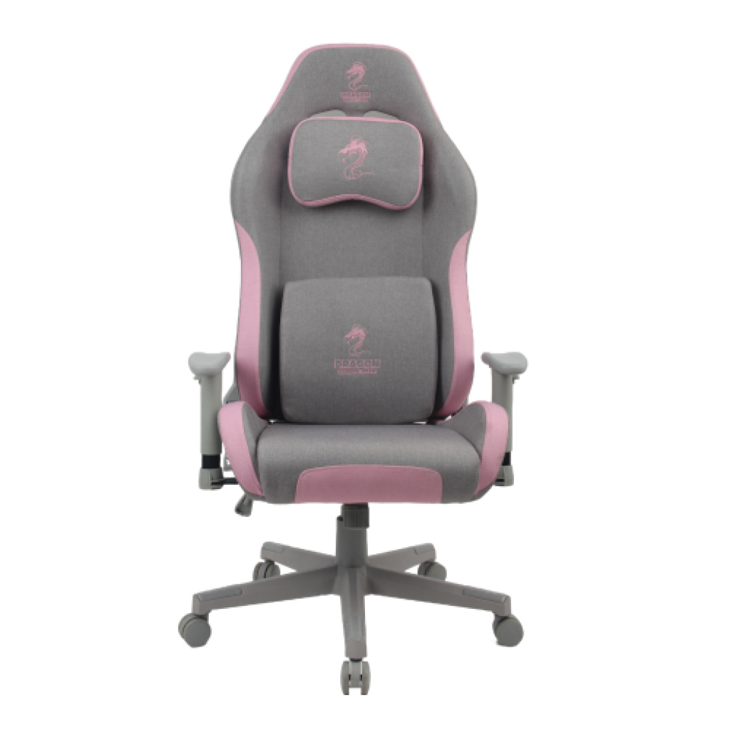 DRAGON CYBER GAMING CHAIR – כיסא גיימינג אפור ורוד (מתצוגה ועודפים)